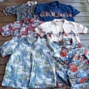 (6 )MEN'S HAWAIIAN SHIRTS LOT ALOHA lxl